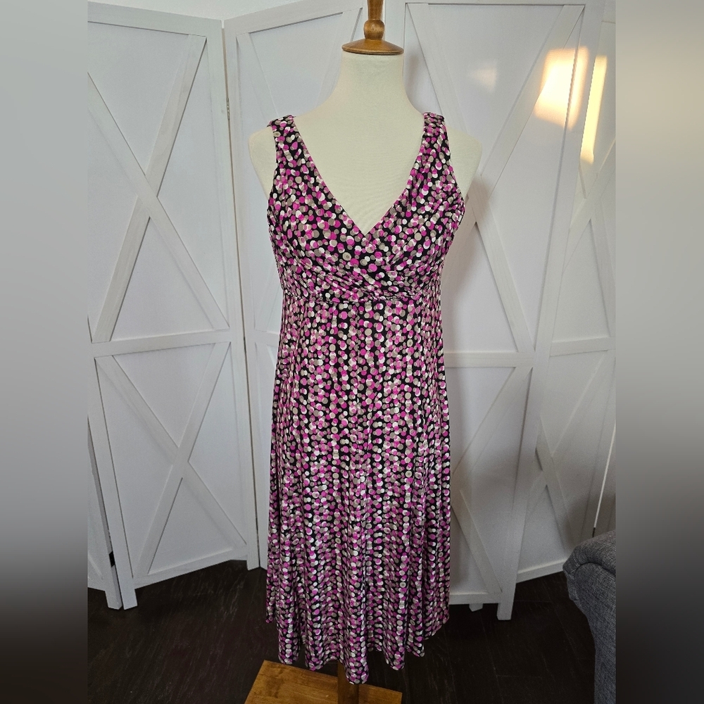 Jones Wear Fit & Flare Sleeveless Midi Dress